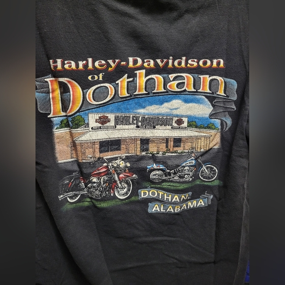 Harley-Davidson Medium Black Sportster Dothan Alabama Biker Travel T-Shirt Top - Picture 5 of 5